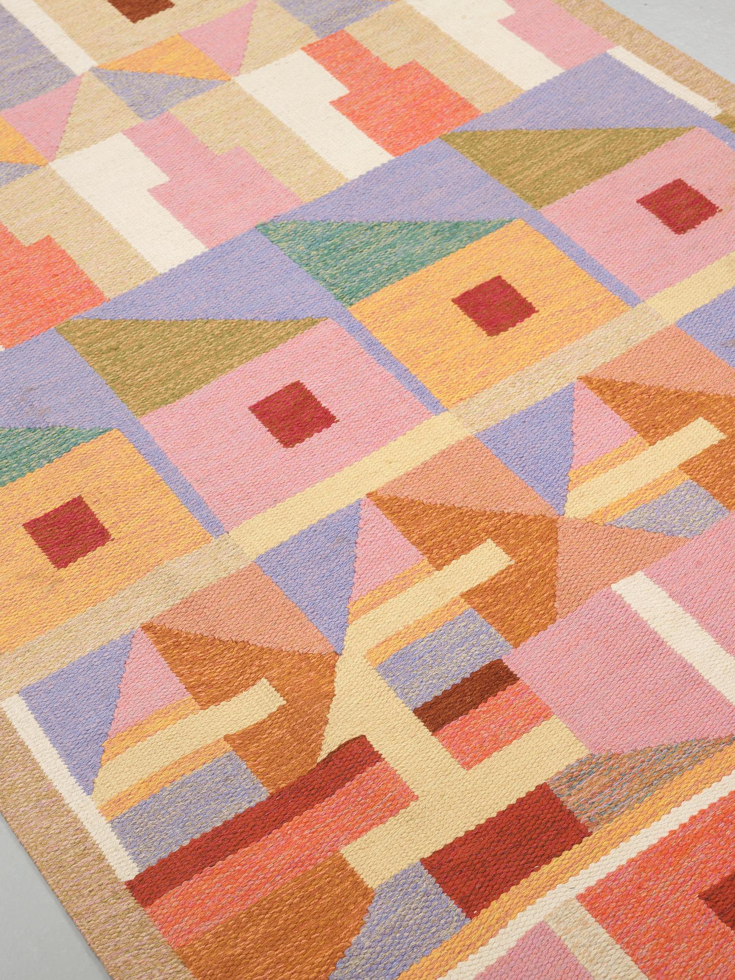 Agda Österberg, A CARPET, flat weave, unsigned, ca 209 x 135,5 cm, attributed to Agda Österberg.