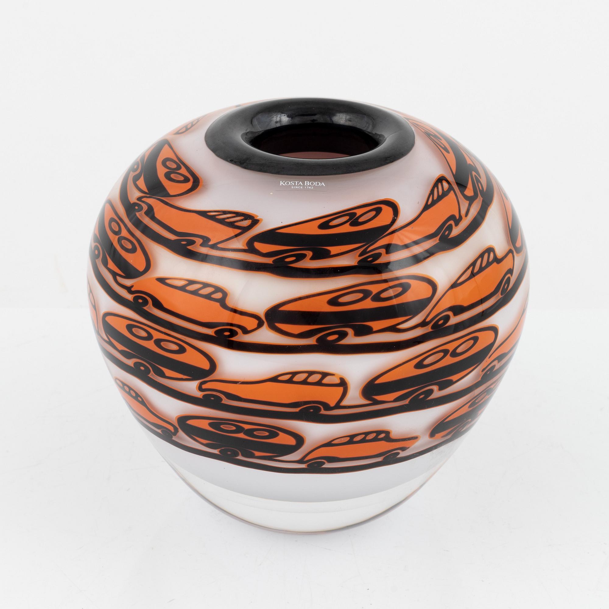 Olle Brozén, vas, glas, signerad. Kosta Boda Limited Edition 7/20.