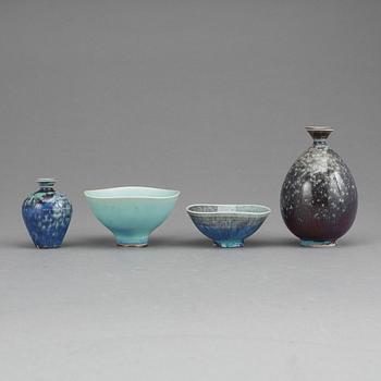 VASER, 2 ST och SKÅLAR 2 ST, Berndt Friberg, Gustavsberg studio 1962 och 1974.