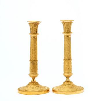 LJUSSTAKAR, ett par, Frankrike, 1800-talets början, Empire.