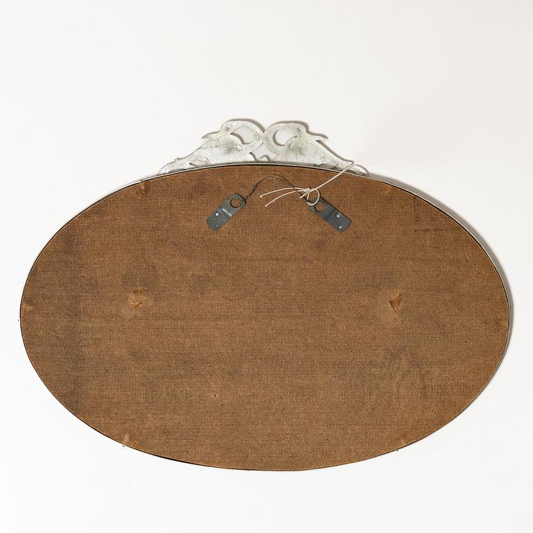 Mirror and mirror sconces, a pair, tin, Sweden, 1920s-30s.