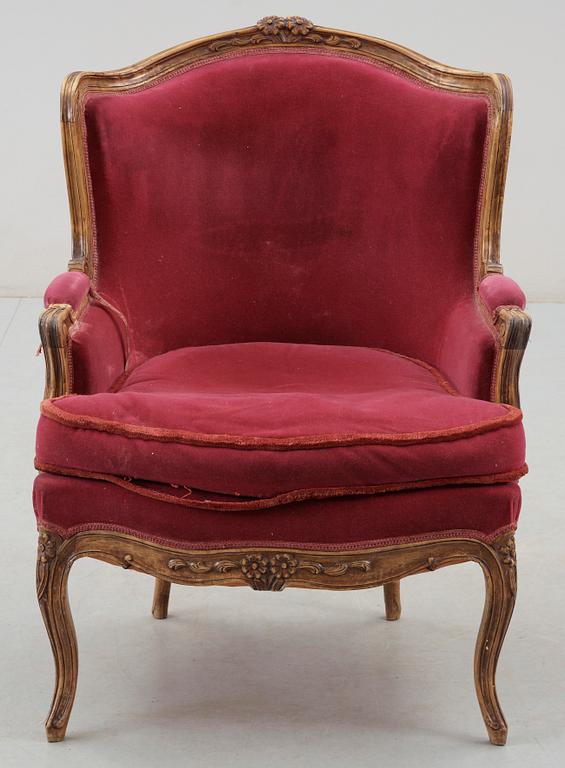 FÅTÖLJ, Louis XV-stil, 1900-talets första hälft.