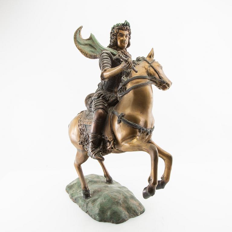 Unknown artist 19th/20th century, Horseman on horseback.