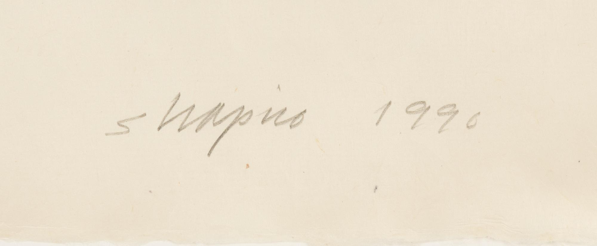 Joel Shapiro, woodcut in colours, 1990, signed 18/40.