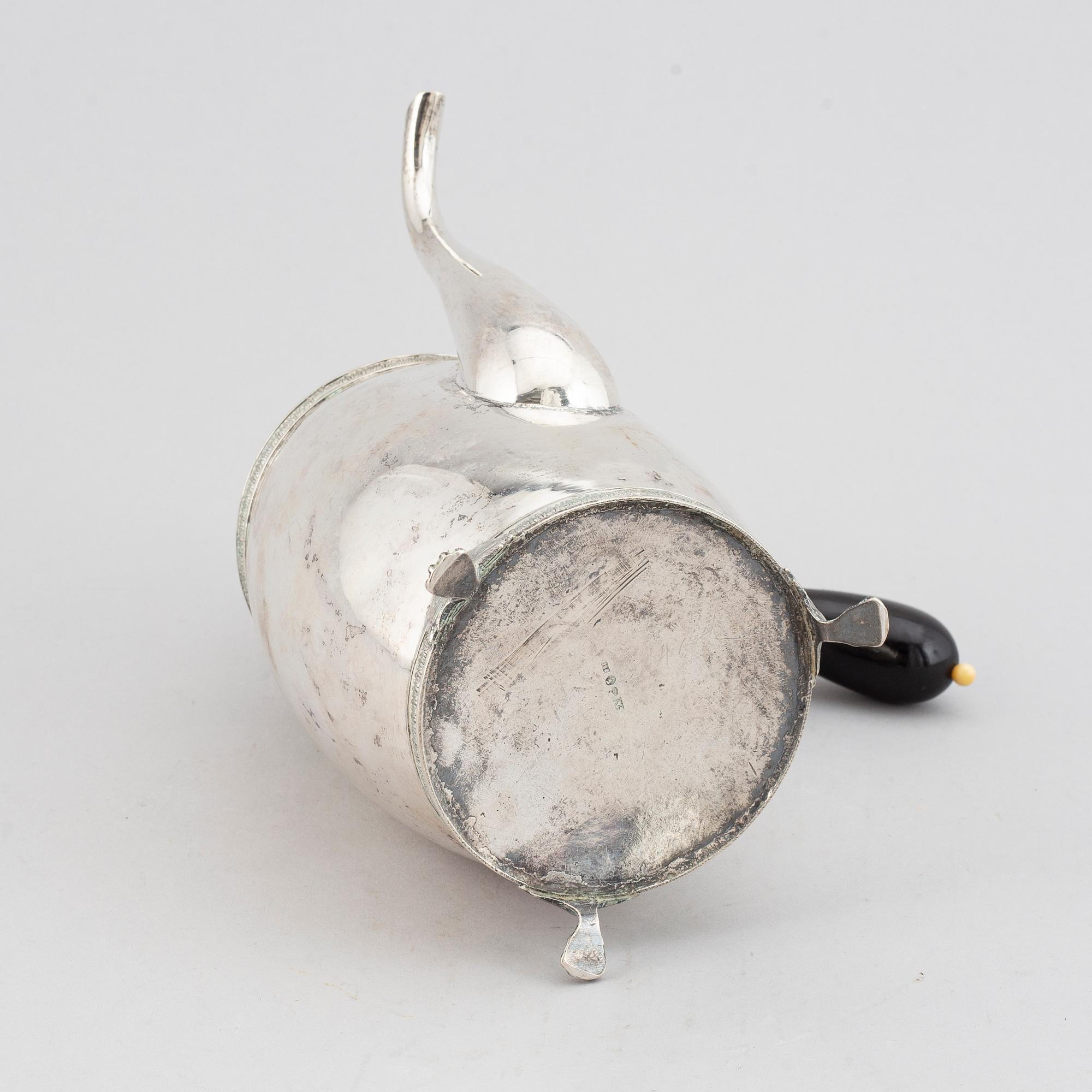 Anders Lundqvist, kaffekanna, silver, Stockholm 1816, Empire.