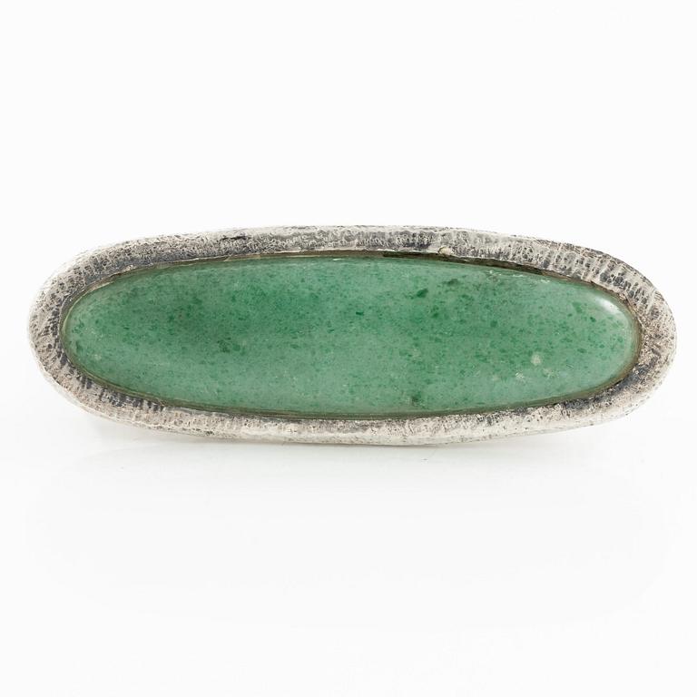 PA Lundahl-Terrs, a ring, silver with quartz, Växjö 1966.