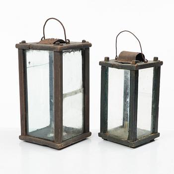 Two stable lanterns, 19th century.