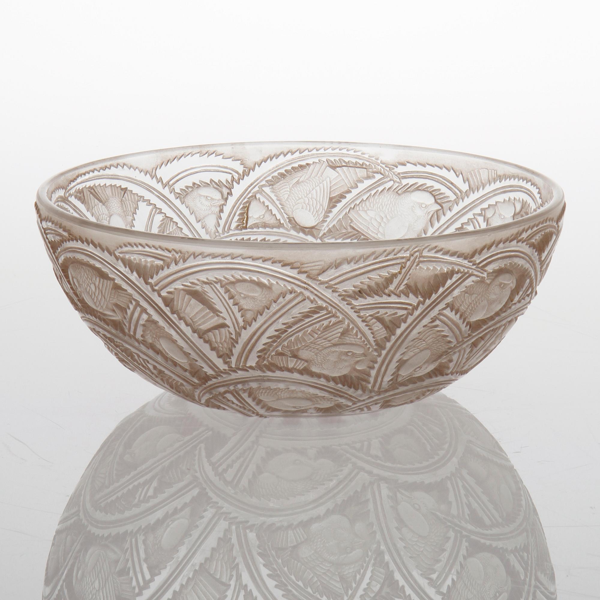SKÅL, glas, Lalique, 1900-talets andra hälft.