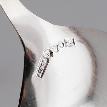 KAFFE- OCH MOCKASKEDAR, 14 st, silver, Alton, 1900-talets andra hälft. Total vikt ca 186 g.