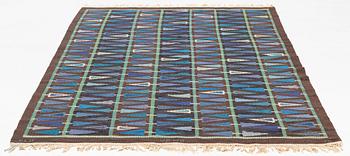 Ingrid Dessau, a carpet, flat weave, approximately 256 x 171 cm, signed KLH VP HM ID.