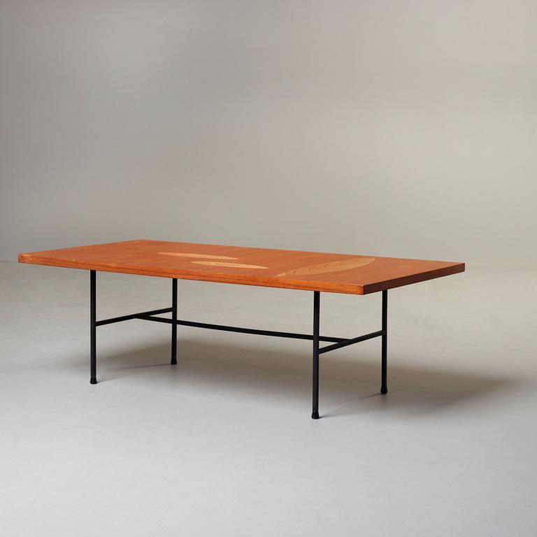 A Tapio Wirkkala laminated plywood sofa table, Asko Oy, Finland ca 1958, model 9015.