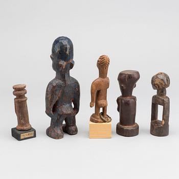 Five sculptures, Central Africa.