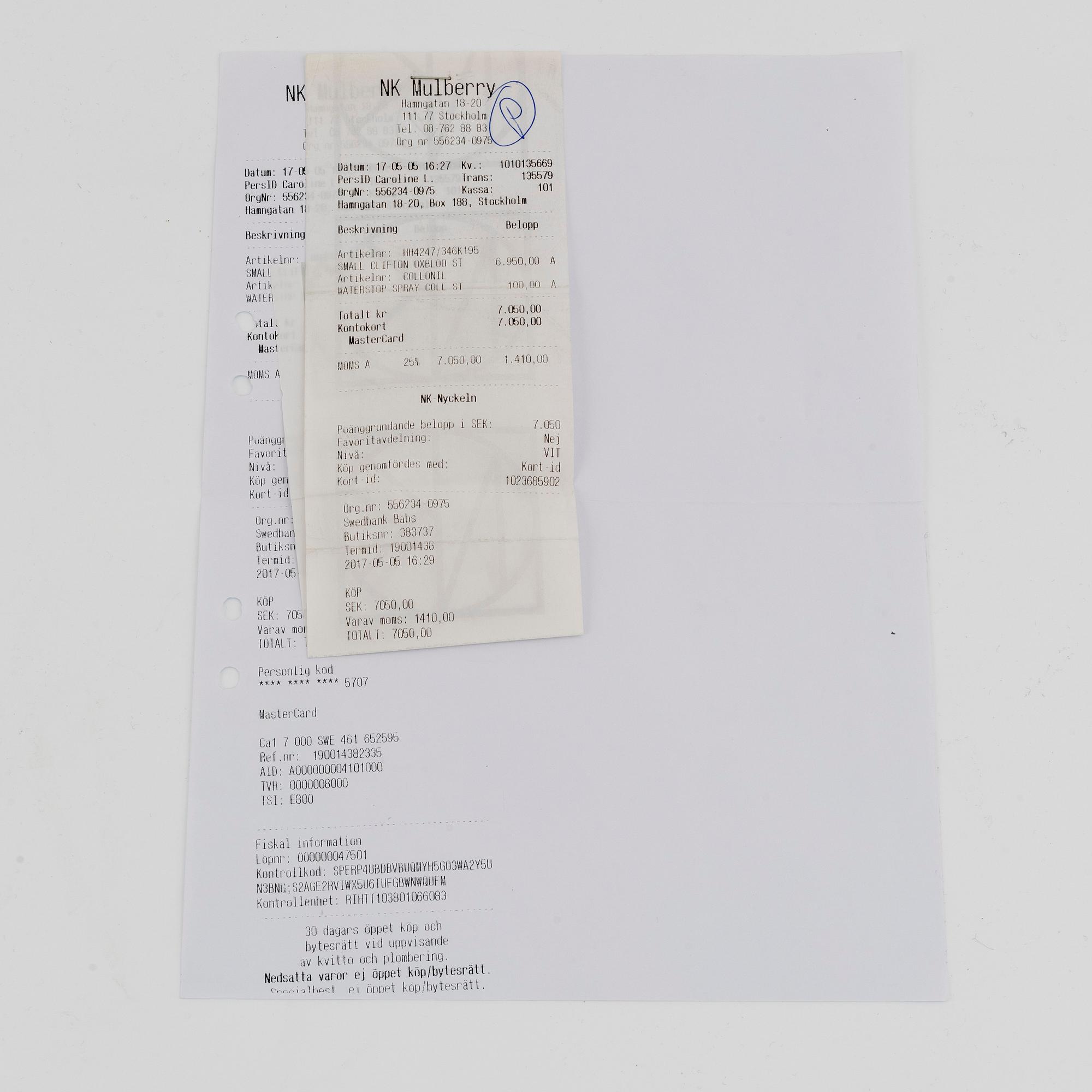 Mulberry, väska, "Small Clifton", 2017.