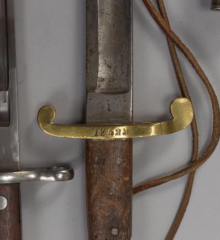 Four 18/19th century bayonets.