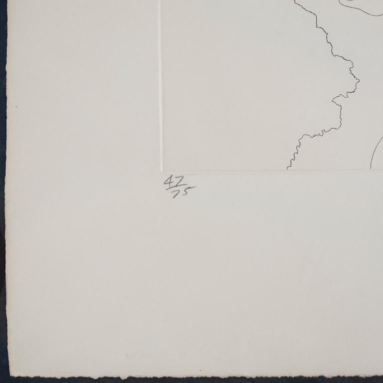 David Hockney, "In Despair", ur "Illustrations for Fourteen Poems from C.P. Cavafy".