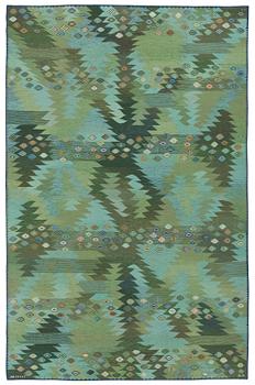 BARBRO NILSSON, A CARPET, "Tånga, grön", flat weave, 357,5 x 235,5 cm, signed AB MMF BN.