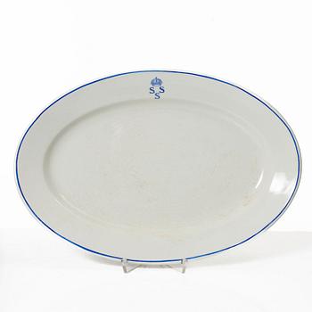 Matservis, 45 delar, porslin, "Kungliga Svenska Segelsällskapet", tillverkad för Nordiska Kompaniet, Rörstrand.