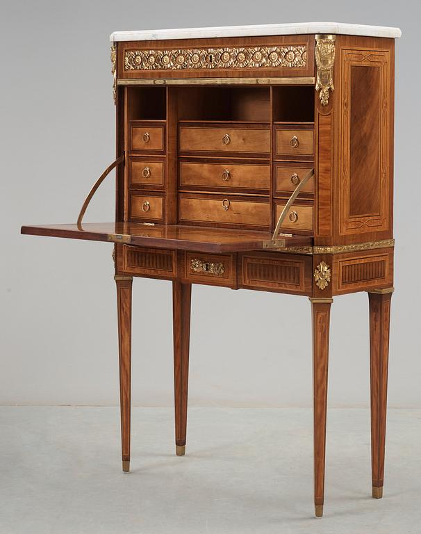 A Gustavian secretaire by Georg Haupt, master 1770 (not signed.
