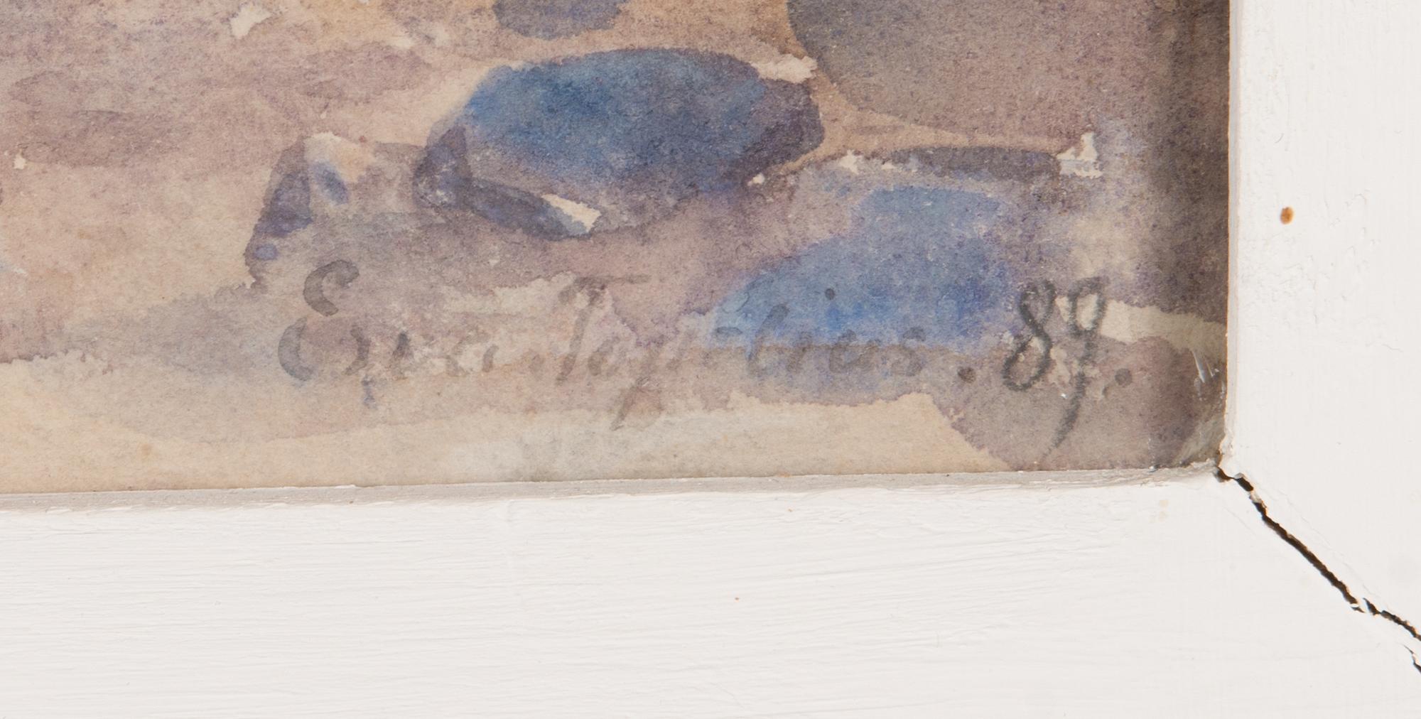 Eva Topelius, watercolour, signed and dated-89.
