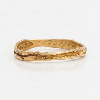 Björn Weckström, ring, "Lapinkihla lukko", 18K guld, Lapponia 1976.