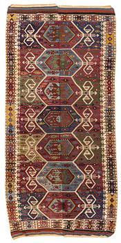 275. Antique Konya kilim, central Anatolia, c. 340 x 163 cm.