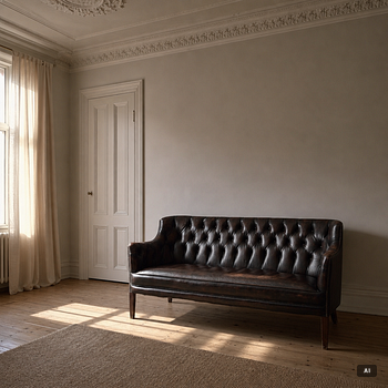 Sofa, purchased from Georg Hensher, second half of the 20th century.