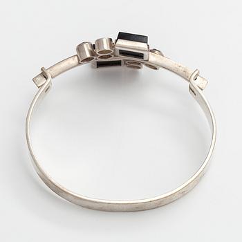 Elis Kauppi, pendant and bracelet, silver, spectrolite, Kupittaan Kulta, Turku 1965.