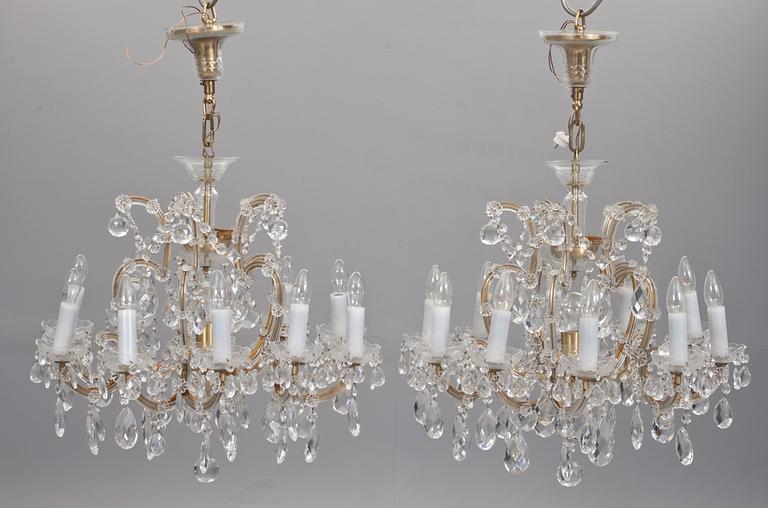 LJUSKRONOR, ett par, Maria Theresia-stil, 1900-tal.