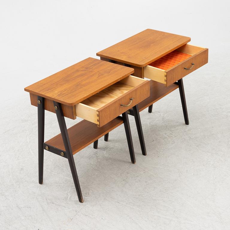 Sängbord, ett par, 1950/60-tal.