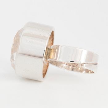 BENGT ERIK HALLBERG, Ring sterlingsilver with faceted rock crystal.