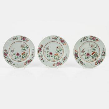 A set of five odd famille rose dishes, Qing dynasty, Qianlong (1736-95).