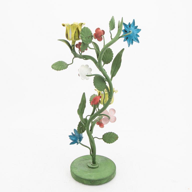 Firma Svenskt Tenn, a painted metal candlestick.