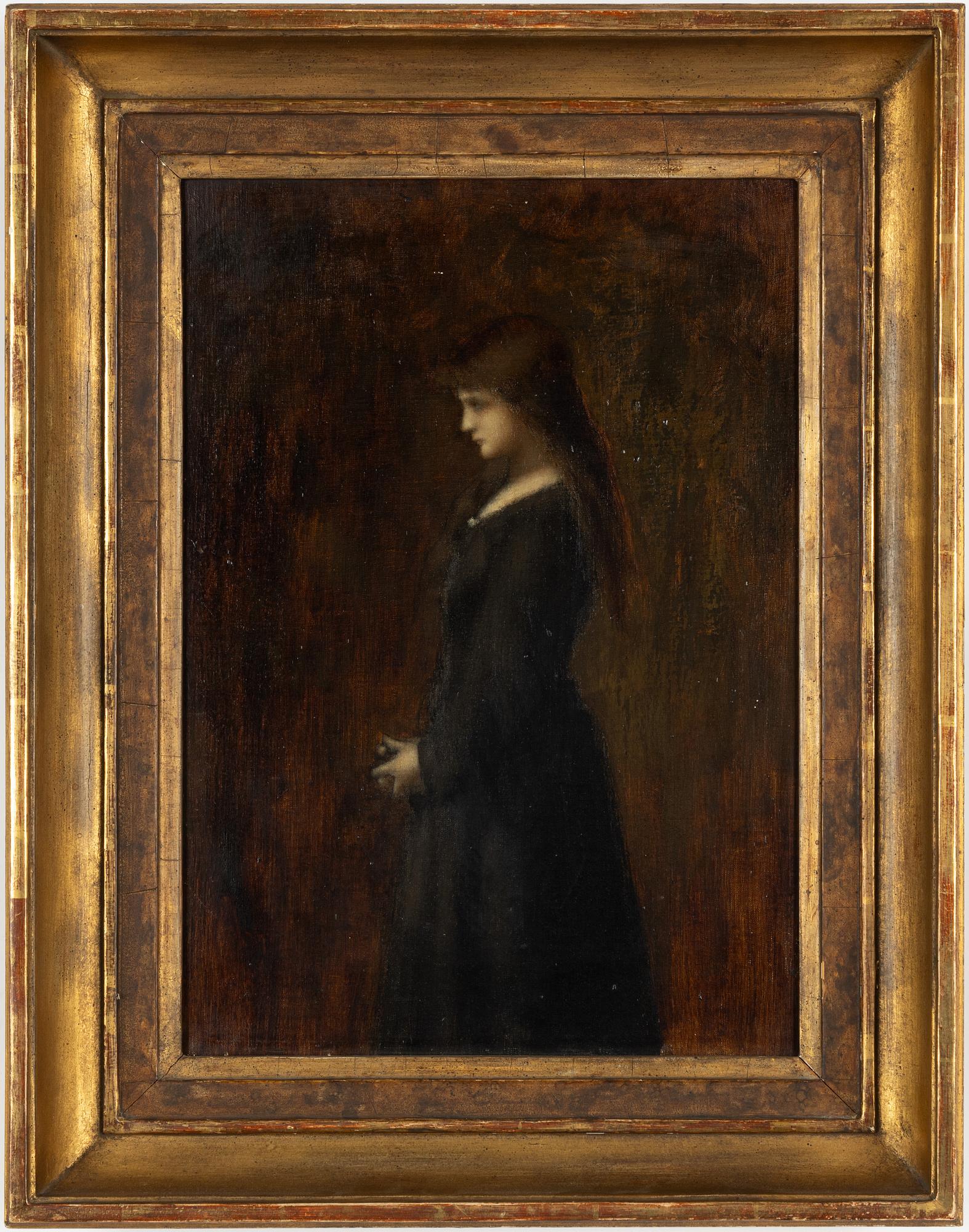 Jean Jacques Henner, tillskriven, Flicka med knäppta händer.