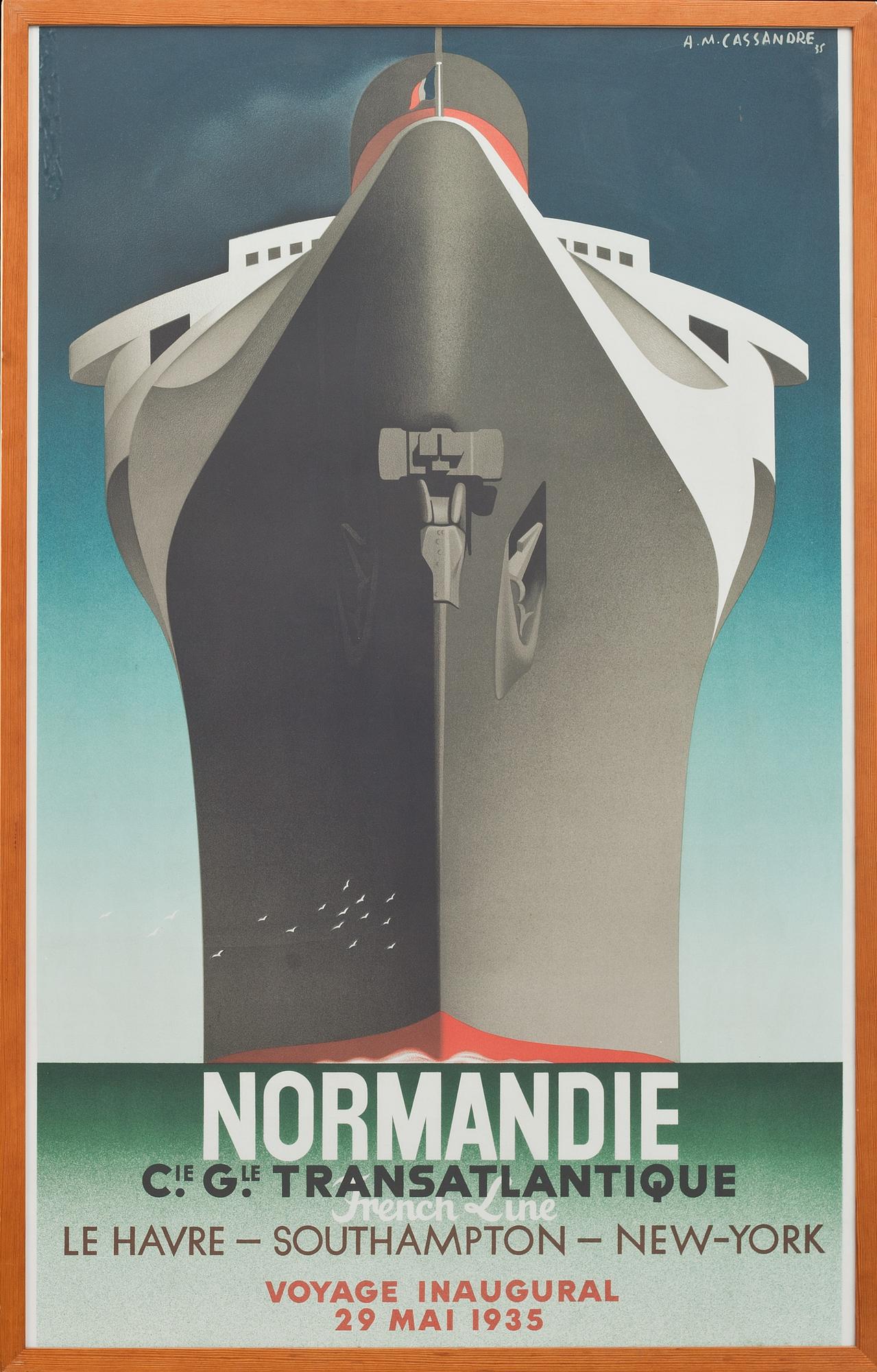 ADOLPHE MOURON CASSANDRE, efter, färglitografisk affisch. Signerad och daterad 35 i trycket.