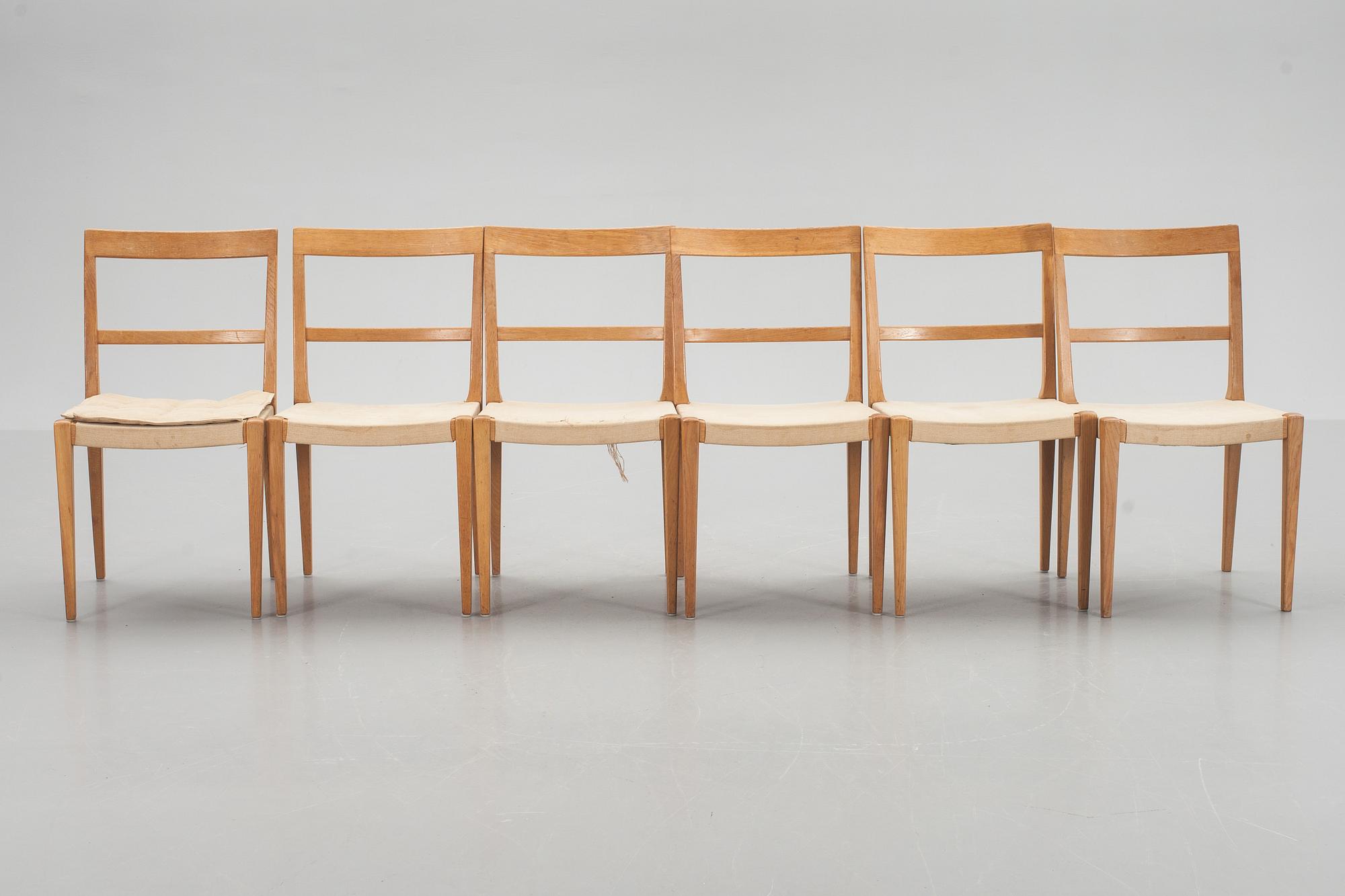 STOLAR, 6 st, "Mimat", Bruno Mathsson, Bruno Mathsson International.