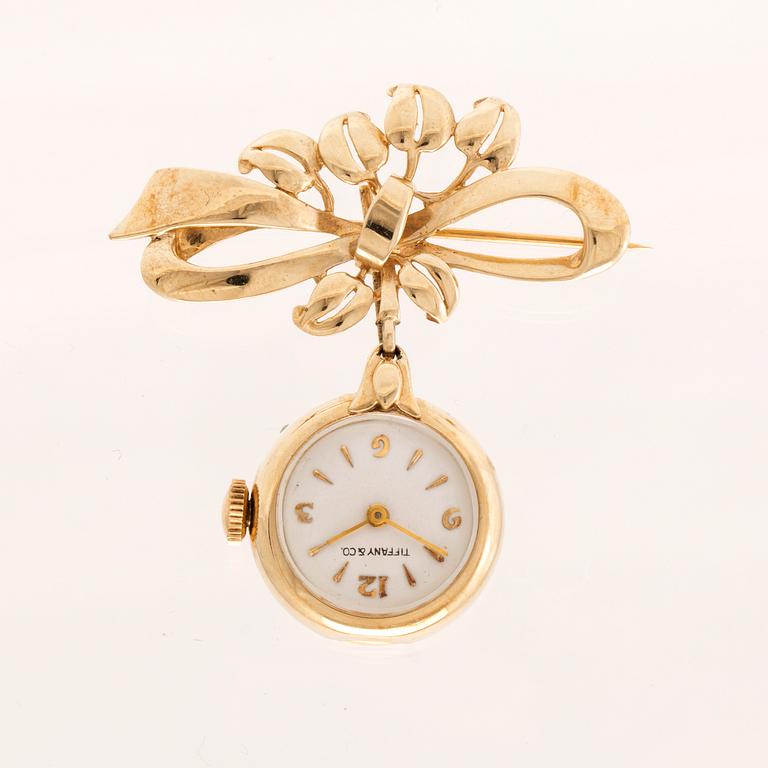Tiffany & Co pocket watch/brooch 14K gold.