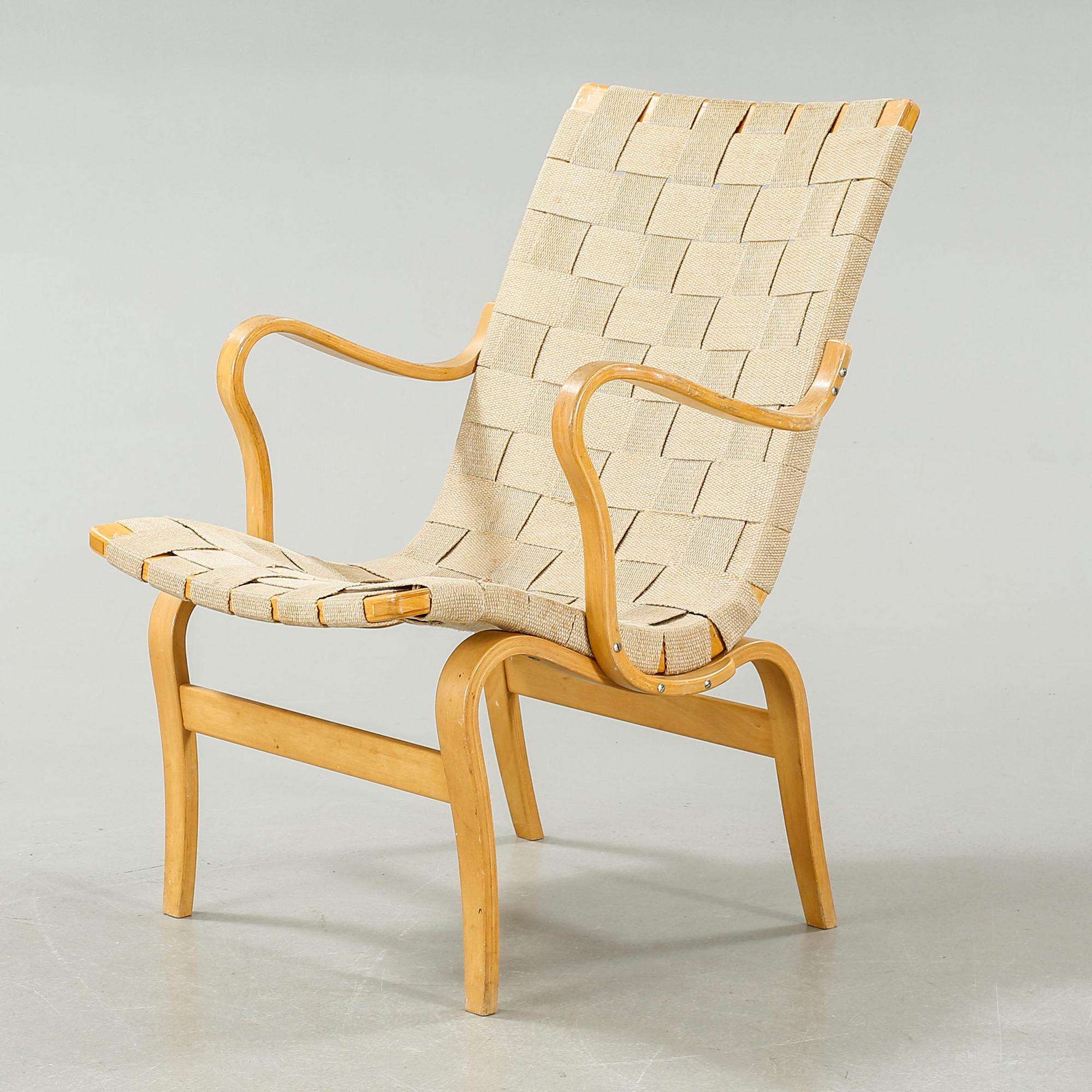 BRUNO MATHSSON, fåtölj, "Eva", Dux, 1900-talets andra hälft.