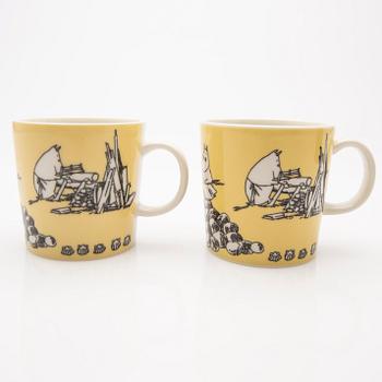 Moomin mugs, a pair, porcelain, Arabia, Finland 1990-1993.