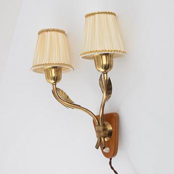 Harald Notini, wall lamps 1 pair, model "8651", Arvid Böhlmarks Lampfabrik, 1940s-50s.