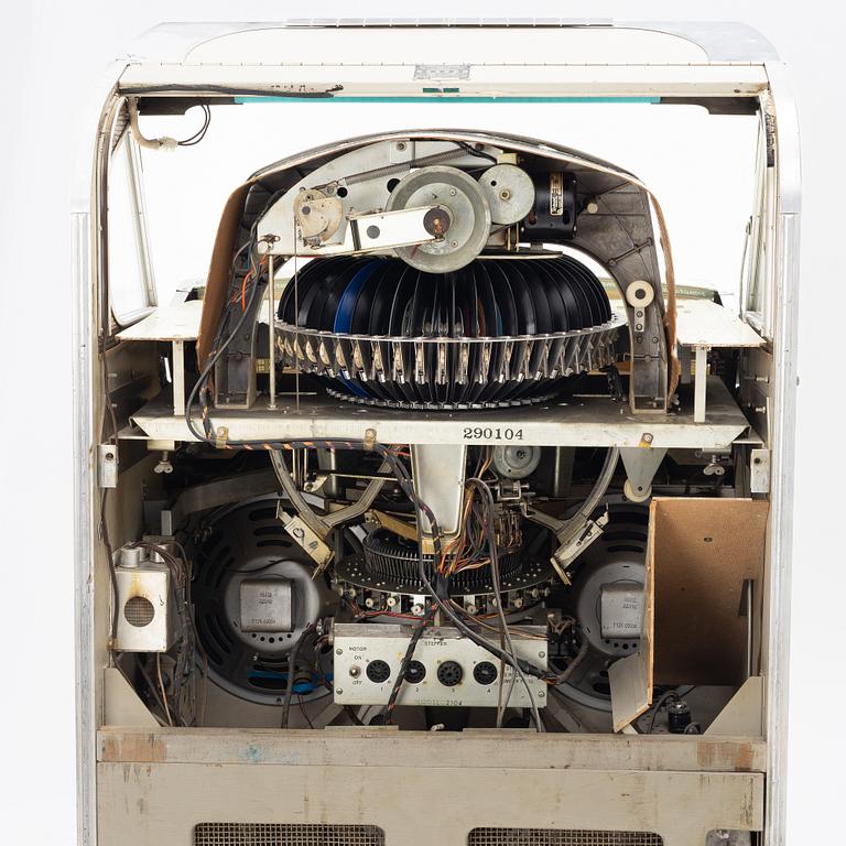 Jukebox, Wurlitzer, modell 2104, Rudolph Wurlitzer Company, North Tonawanda, New York, USA, 1957.