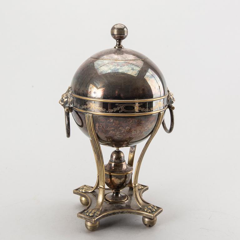 An app 1900 Danish silverplate samovar.