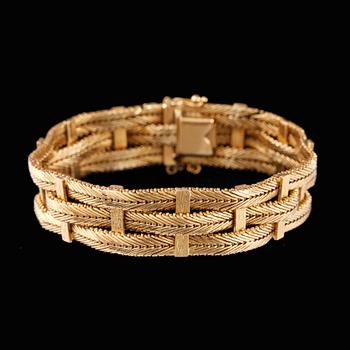 ARMBAND, 18k guld. Vikt ca 52 gram.