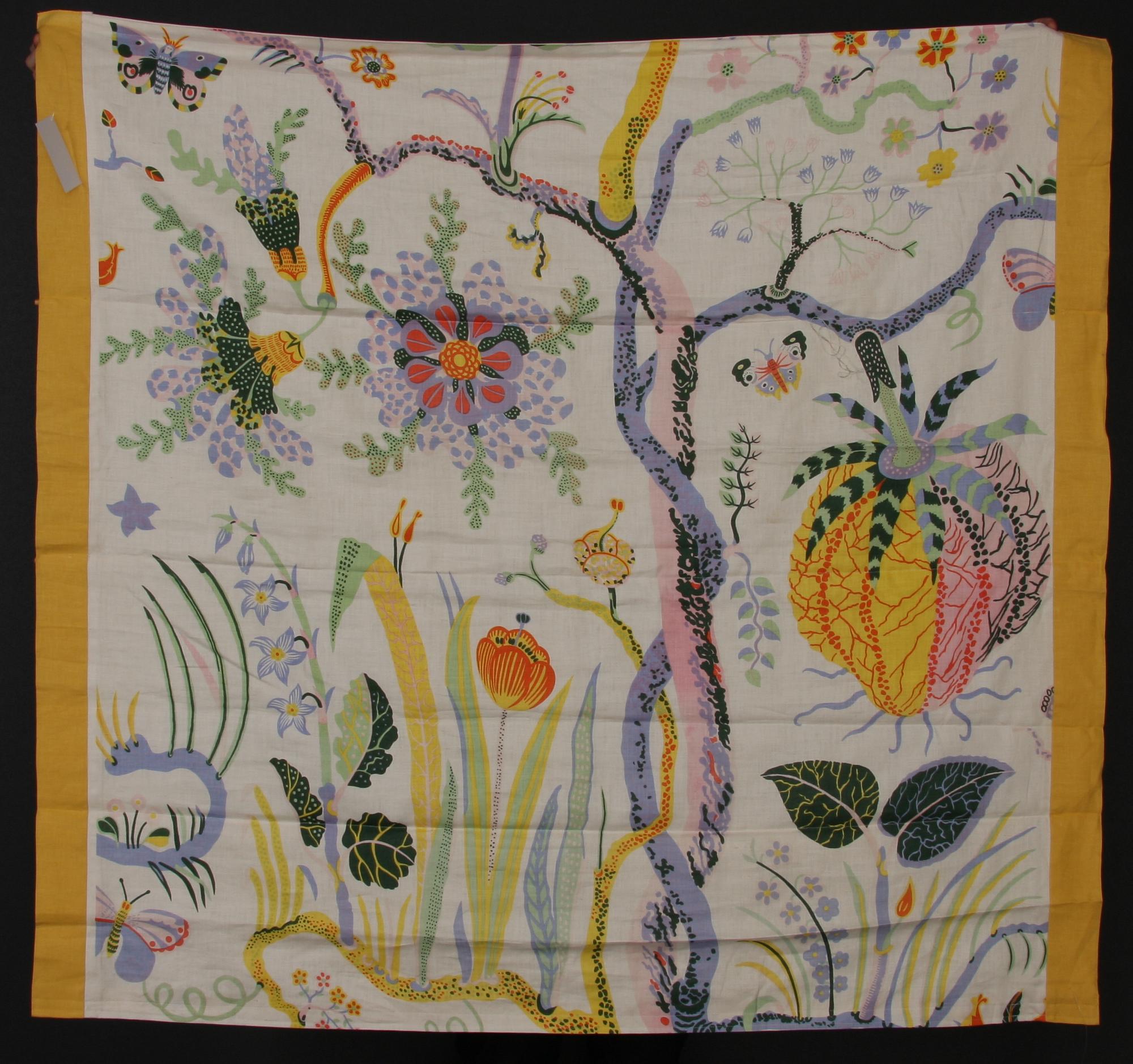 HISSGARDIN, linne, "Hawaii", Josef Frank, Svenskt Tenn. Ca 130x130.
