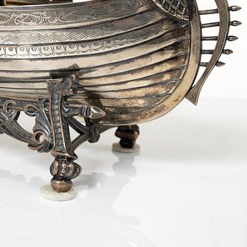 Karl Anderson, a silver viking ship figurine, Stockholm 1905.