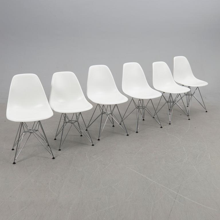 Charles & Ray Eames, chairs, 6 pcs, "Plastic chair DSR", Vitra, 2016.