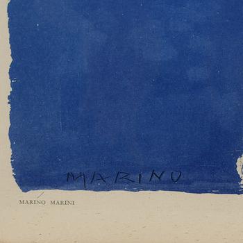 MARINO MARINI, efter, litografiskt tryck, signerad och daterad  1955 i trycket.