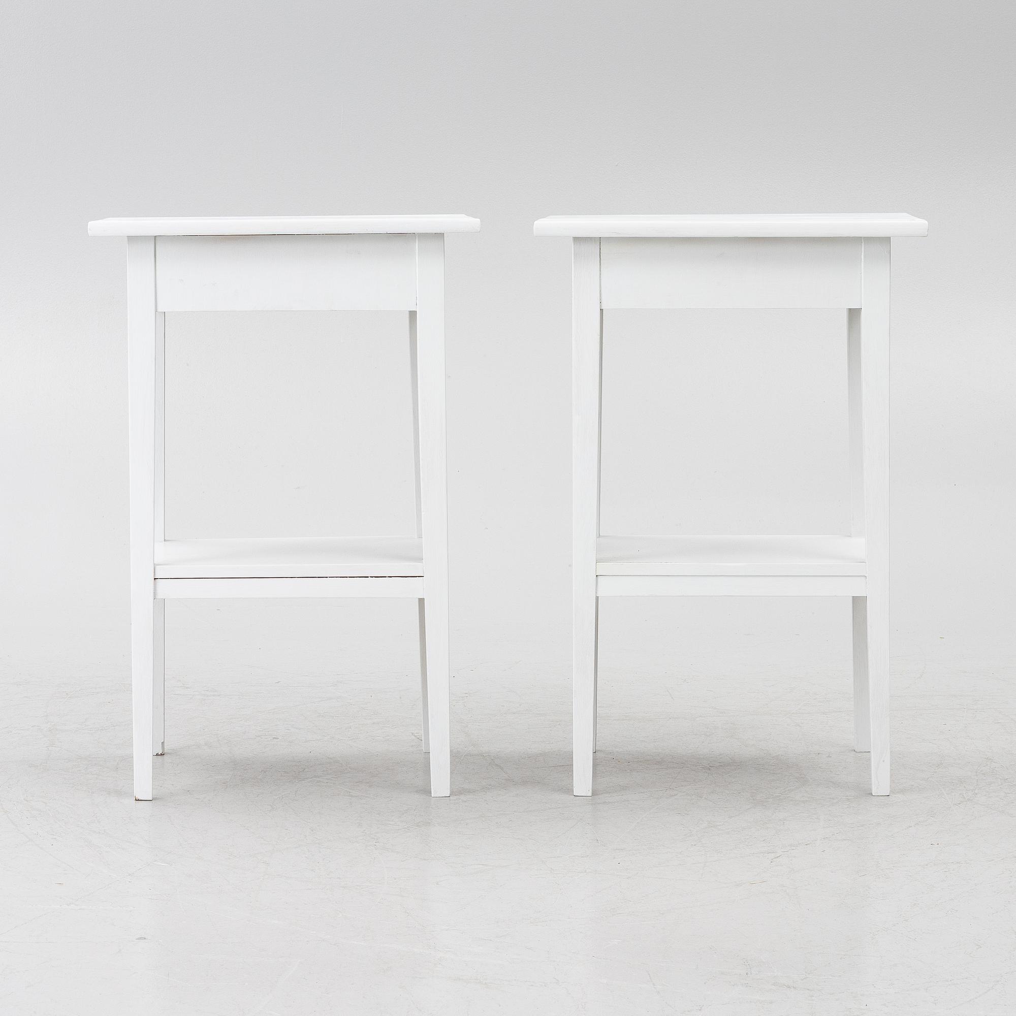 Bedside tables, a pair, 20th century,