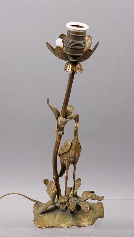 BORDSLAMPA, metall, tidigt 1900-tal.