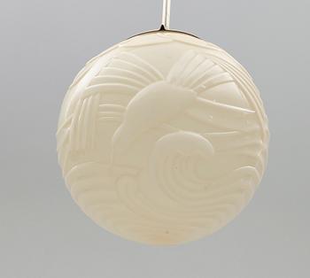 TAKLAMPA,art déco,  1900-talets första hälft. Höjd ca 65 cm.