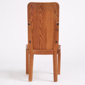 Axel Einar Hjorth, a stained pine 'Lovö' chair, Nordiska Kompaniet, Sweden 1930s.